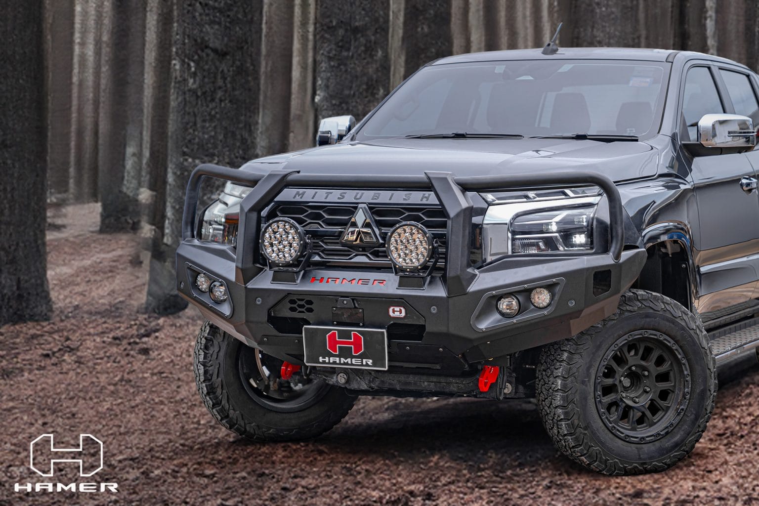 HAMER King series Plus bull bar for Mitsubishi Triton MV (2024 – Present) - Image 4