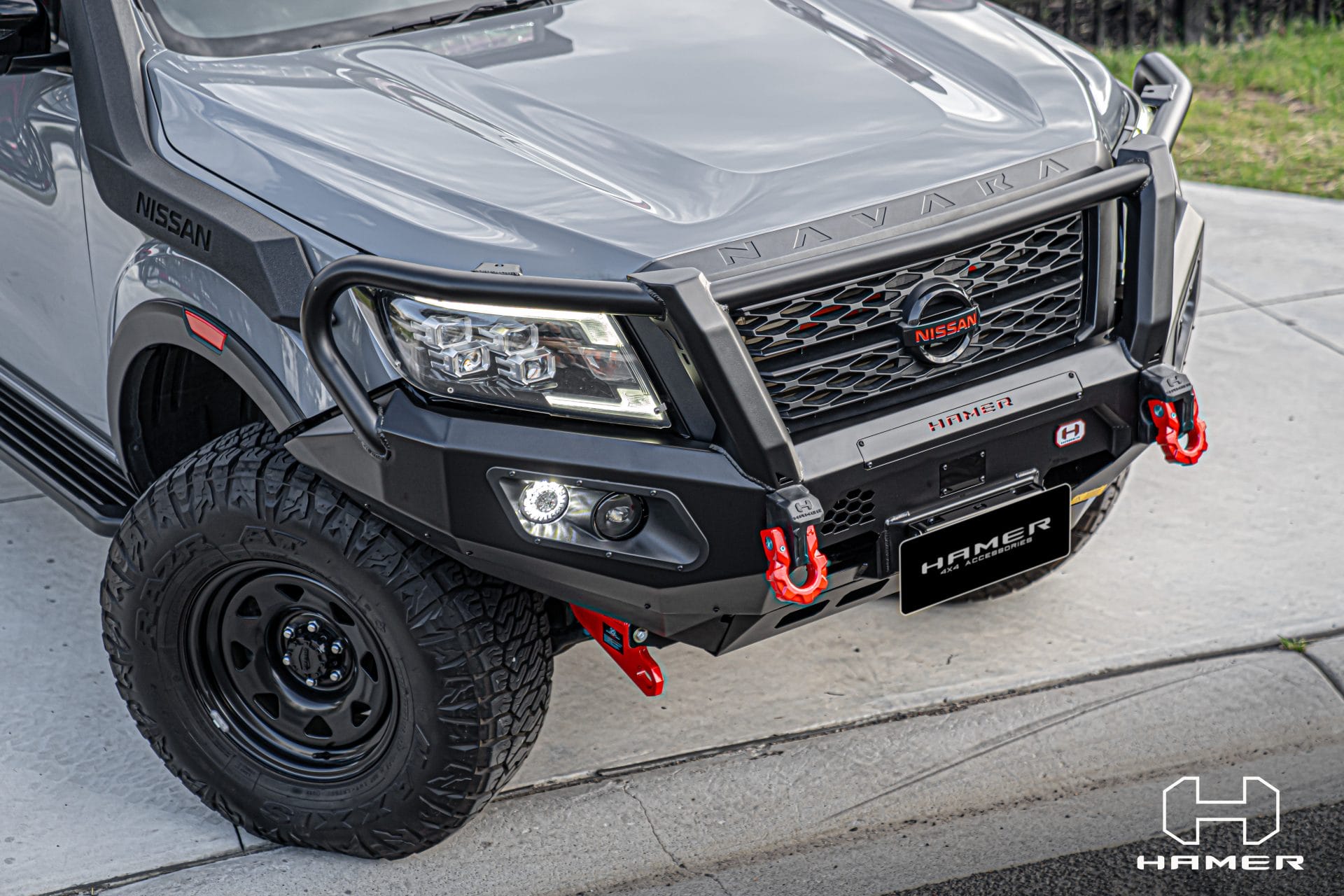 HAMER King series Plus bull bar for Nissan Navara (2021 – Present) - Image 3
