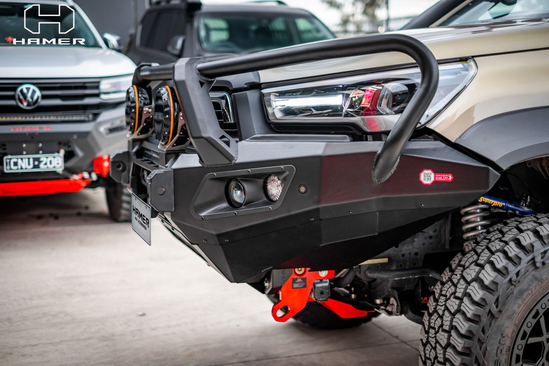 HAMER King series plus bull bar for Toyota Hilux Rogue (2022 – Present) - Image 3