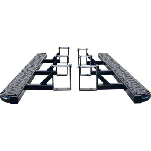 ISUZU DMax 2021+ FLAT Rock Sliders / Side Steps – P/C Ally Checkerplate Tread (SUPPLIED & FITTED IN STORE ONLY)