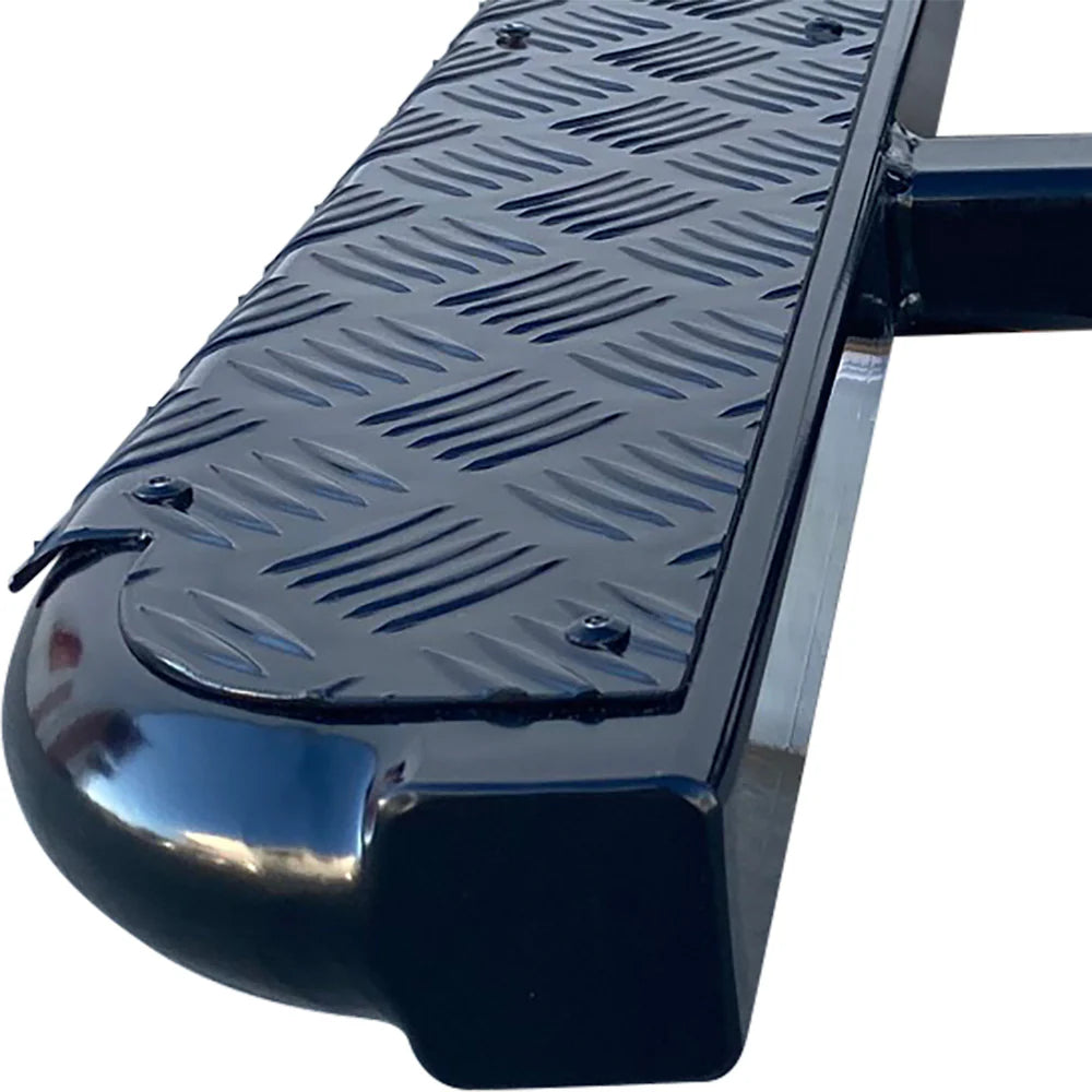 Ford Ranger PX1 PX2 PX3 FLAT Rock Sliders / Side steps - P/C Ally Checkerplate Tread (SUPPLIED & FITTED IN STORE ONLY) - Image 2
