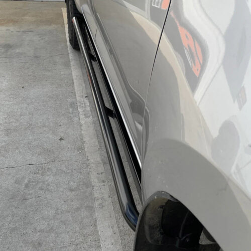 Mazda BT-50 TF 2020+ ANGLED Rock Sliders / Side Steps – Powdercoated (SUPPLIED & FITTED IN STORE ONLY)
