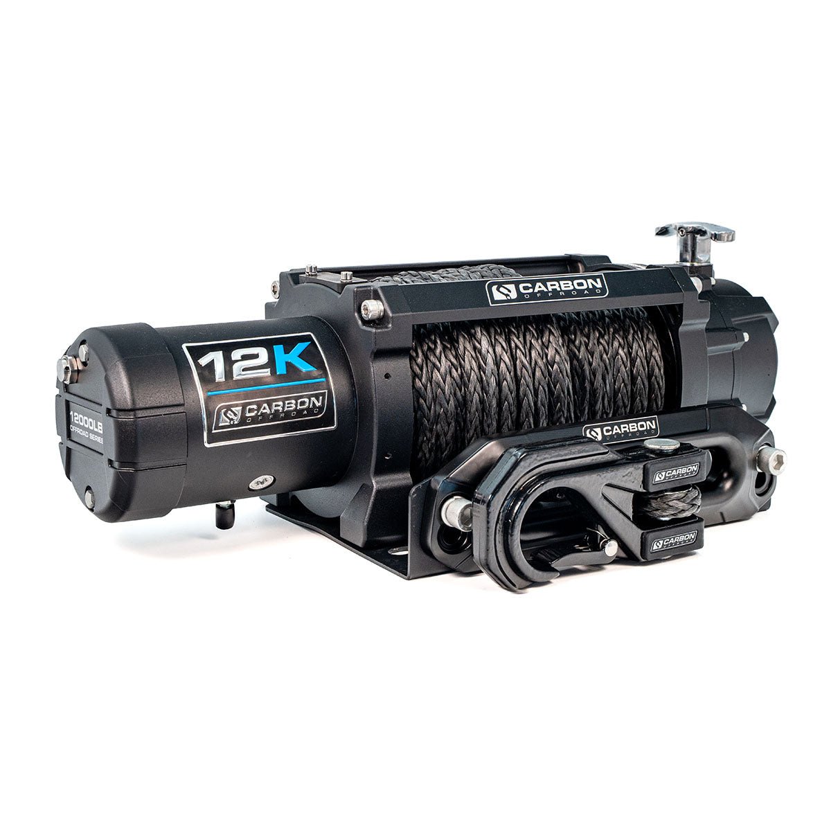 Carbon 12K - 12000lb Winch V3X with MegaPro Hook - 24V