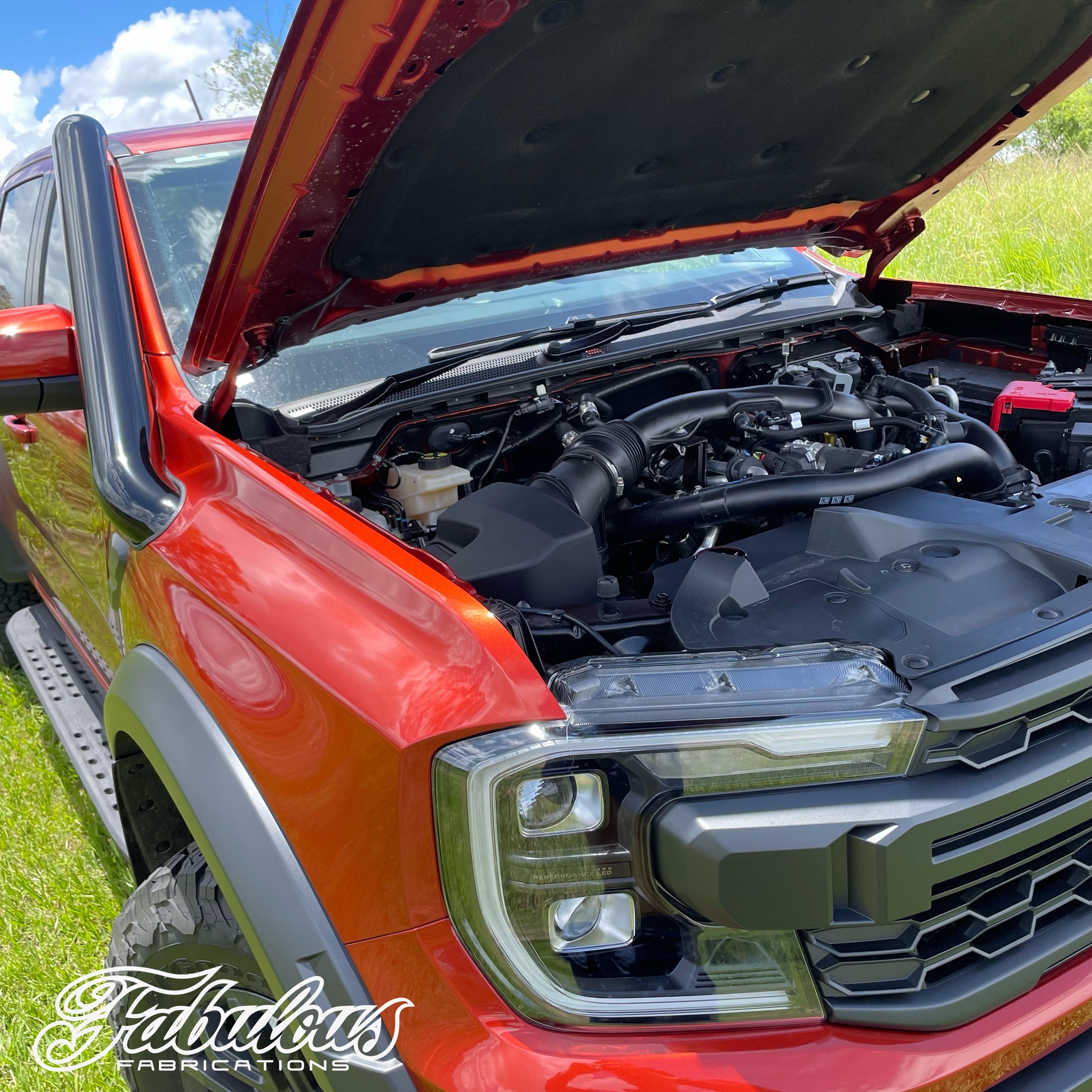 Ford Ranger Raptor Next Gen 4 Inch Stainless Snorkel and Alloy Washer Bottle Kit
